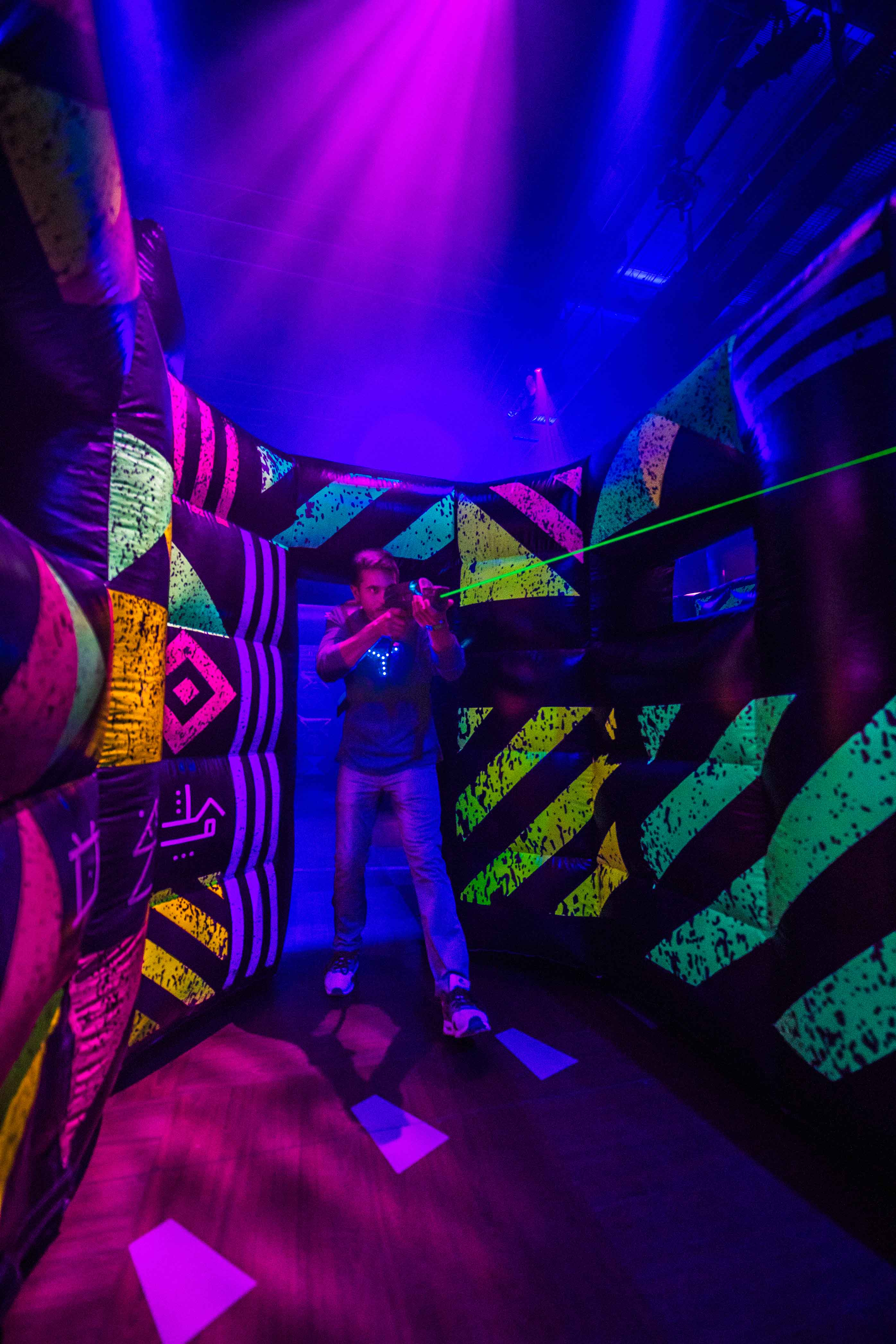 Dad Playing Laser Tag in Independece of the Seas