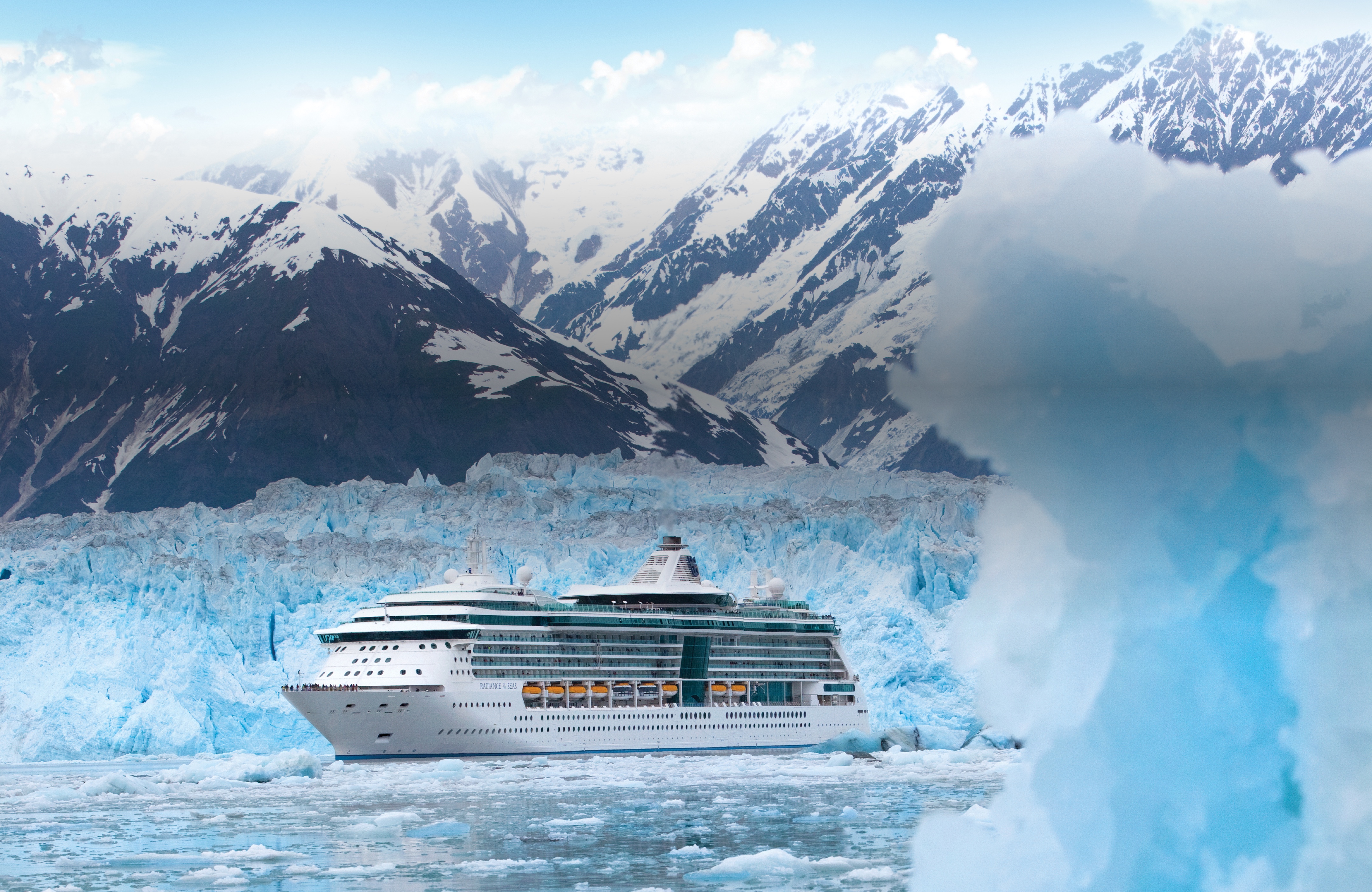 Radiance of the Seas through Alaska Glaciers